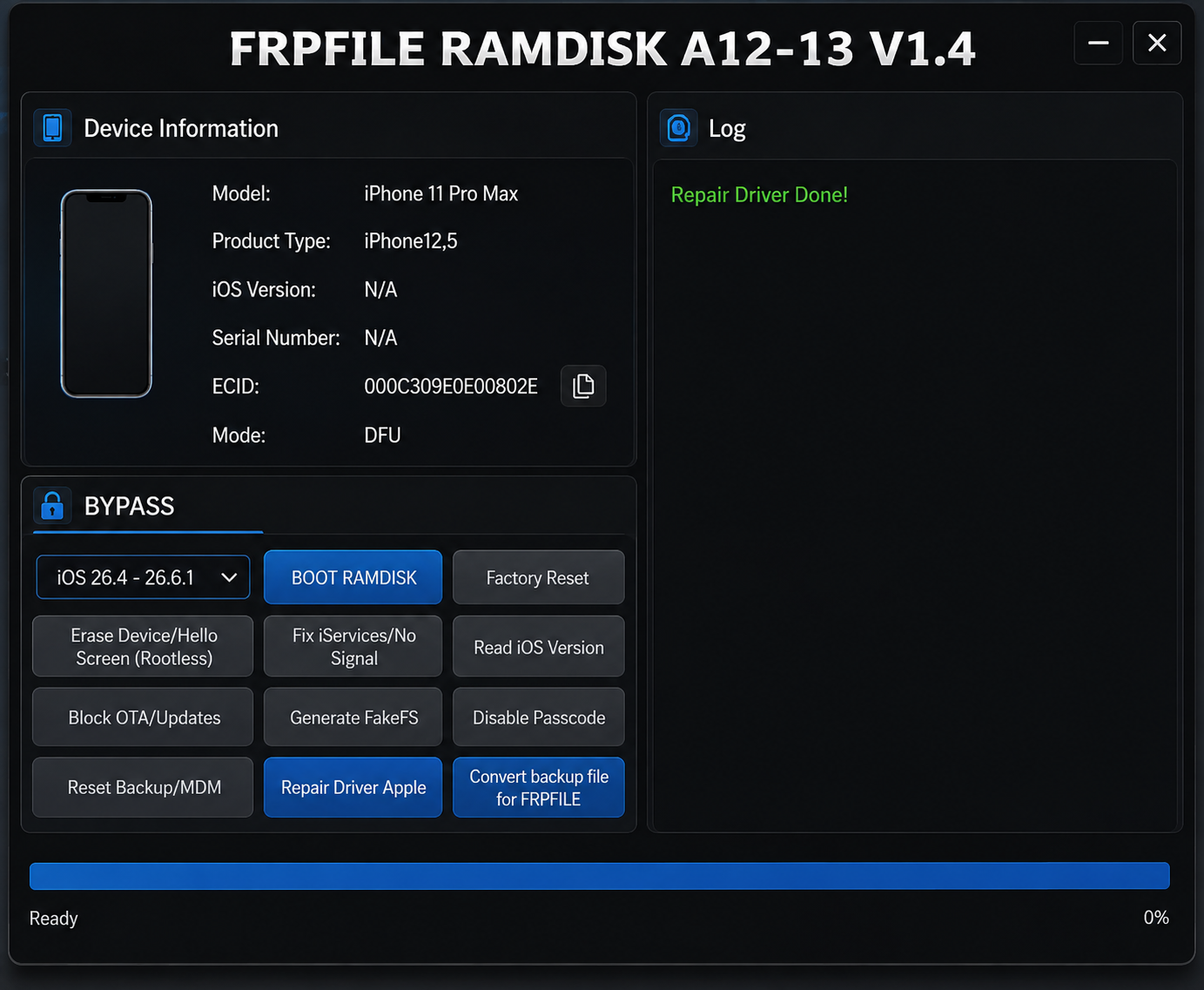 FRPFILE Ramdisk for A12  Bypass Passcode, Read Owner, Hardware Info, Hidden Account